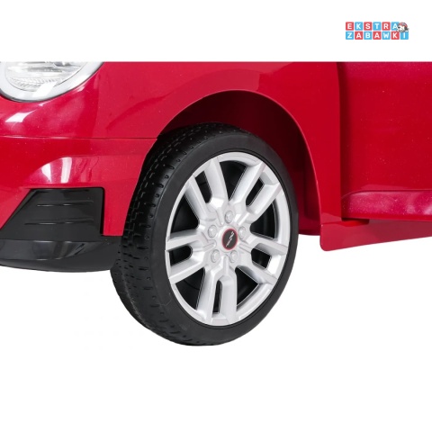 [SX3518] Autko Mini Cooper na akumulator 2x35W 12V/7Ah koła EVA Bluetooth LED z przodu i z tyłu pilot - czerwony