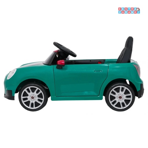 [SX3518] Autko Mini Cooper na akumulator 2x35W 12V/7Ah koła EVA Bluetooth LED z przodu i z tyłu pilot - zielony