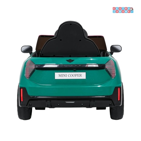 [SX3518] Autko Mini Cooper na akumulator 2x35W 12V/7Ah koła EVA Bluetooth LED z przodu i z tyłu pilot - zielony