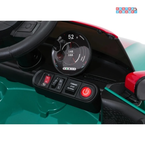 [SX3518] Autko Mini Cooper na akumulator 2x35W 12V/7Ah koła EVA Bluetooth LED z przodu i z tyłu pilot - zielony