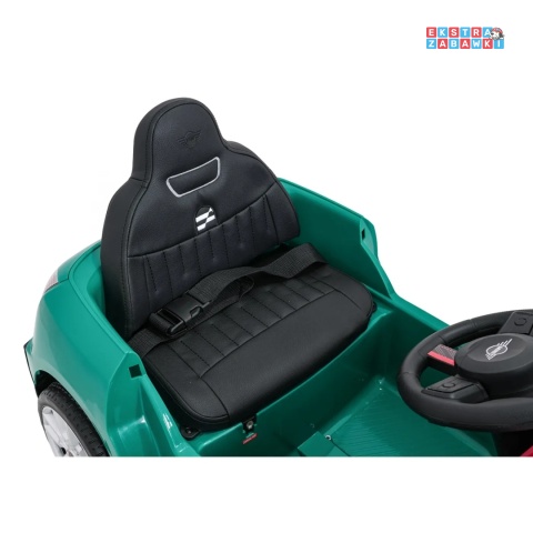 [SX3518] Autko Mini Cooper na akumulator 2x35W 12V/7Ah koła EVA Bluetooth LED z przodu i z tyłu pilot - zielony