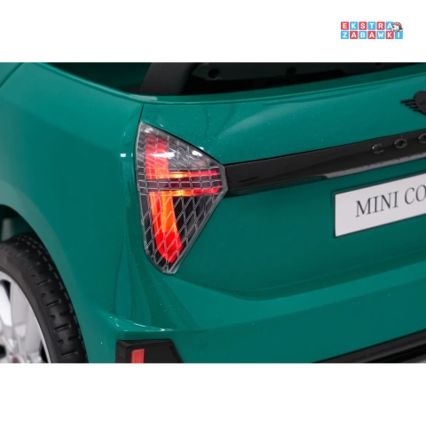 [SX3518] Autko Mini Cooper na akumulator 2x35W 12V/7Ah koła EVA Bluetooth LED z przodu i z tyłu pilot - zielony
