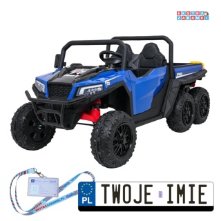 [XB-1038A] Pojazd Farmer Truck X-POWER na akumulator 4x200W 24V/7Ah EVA LED ekoskóra Bluetooth pilot - niebieski