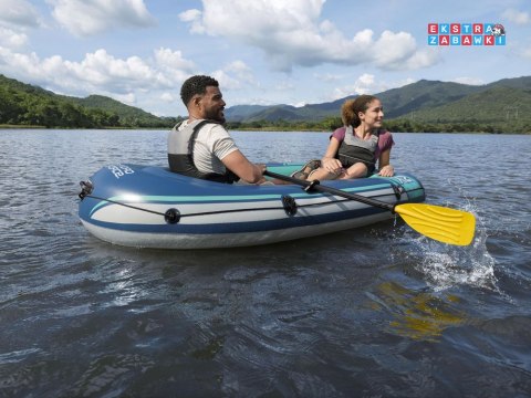 Bestway Dmuchany ponton TREK X2 do 250kg 232x118cm + wiosła i pompka 61153