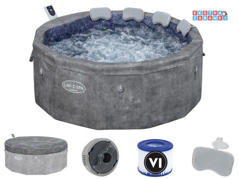 Bestway Lay-Z-Spa Carrara AirJet 6 hydromasaż 4-6os WiFi aplikacja 6001V