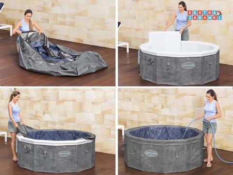 Bestway Lay-Z-Spa Carrara AirJet 6 hydromasaż 4-6os WiFi aplikacja 6001V