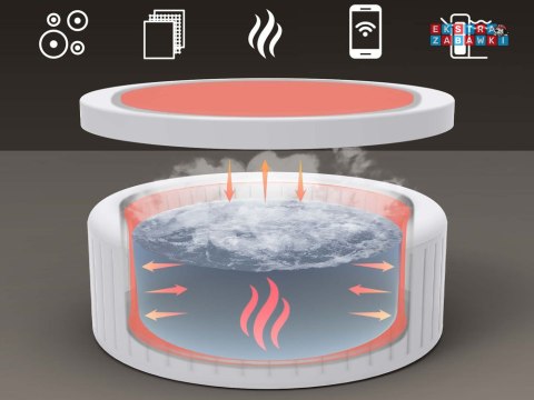 Bestway Lay-Z-Spa Carrara AirJet 6 hydromasaż 4-6os WiFi aplikacja 6001V