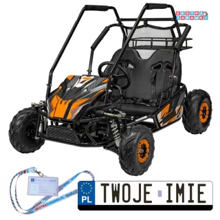 [GK014] BUGGY Spalinowy 212cc LUCKY SEVEN dwuosobowy czterosuwowy chłodzony powietrzem - pomarańczowy