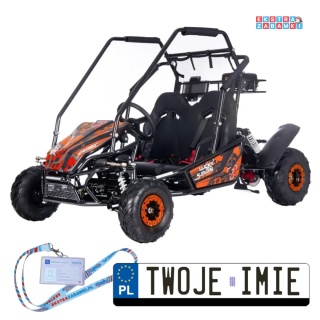 [GK014B] Buggy spalinowy dwuosobowy LUCKY SEVEN LIFT - 125cc jednocylindrowy czterosuwowy - pomarańczowy