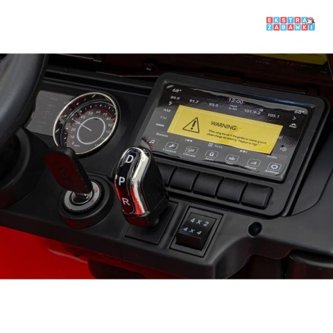Jeep Wrangler Rubicon na akumulator - pomarańczowy, 4x45W, 12V/10Ah, EVA, pilot, LED, MP3, BT - [JWR555]