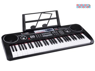 [IN0187] Keyboard 61 klawiszy podświetlane stojak mikrofon organy edukacyjne