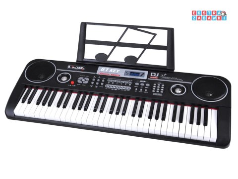 [IN0187] Keyboard 61 klawiszy podświetlane stojak mikrofon organy edukacyjne