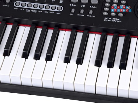 [IN0187] Keyboard 61 klawiszy podświetlane stojak mikrofon organy edukacyjne