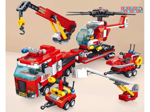[ZA4621] Klocki straż pożarna helikopter 646 elementy
