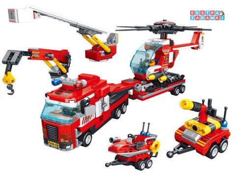 [ZA4621] Klocki straż pożarna helikopter 646 elementy