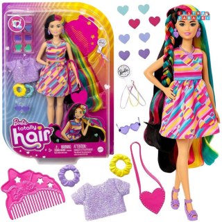 [ZA5085] Lalka Barbie Totally Hair kolorowe włosy akcesoria serduszka HCM90