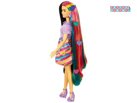 [ZA5085] Lalka Barbie Totally Hair kolorowe włosy akcesoria serduszka HCM90
