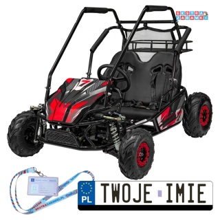 [GK014] BUGGY Spalinowy 212cc LUCKY SEVEN dwuosobowy czterosuwowy chłodzony powietrzem - czerwony