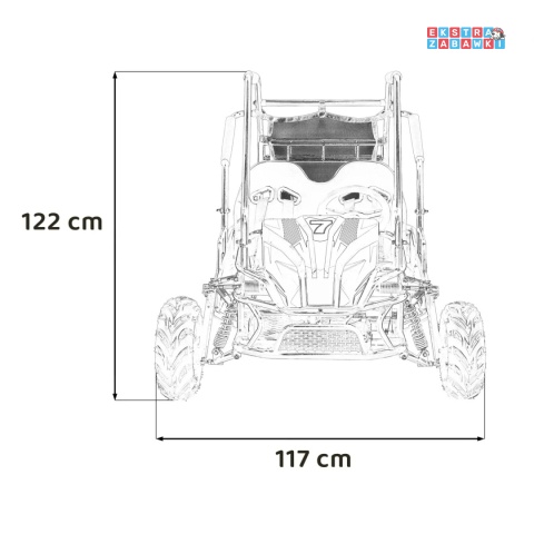 [GK014] BUGGY Spalinowy 212cc LUCKY SEVEN dwuosobowy czterosuwowy chłodzony powietrzem - niebieski