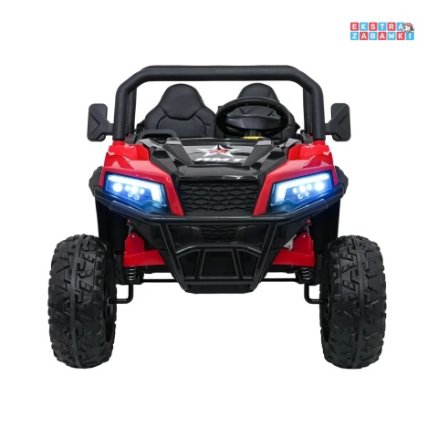 [XB-1038A] Pojazd Farmer Truck X-POWER na akumulator 4x200W 24V/7Ah EVA LED ekoskóra Bluetooth pilot - czerwony