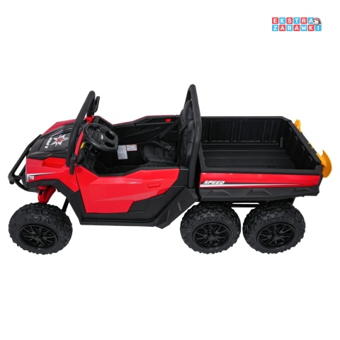 [XB-1038A] Pojazd Farmer Truck X-POWER na akumulator 4x200W 24V/7Ah EVA LED ekoskóra Bluetooth pilot - czerwony