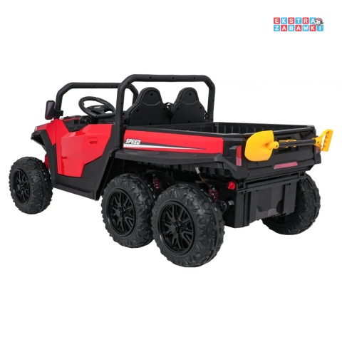 [XB-1038A] Pojazd Farmer Truck X-POWER na akumulator 4x200W 24V/7Ah EVA LED ekoskóra Bluetooth pilot - czerwony