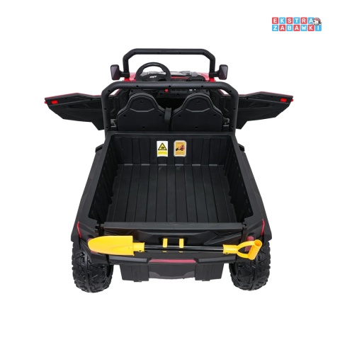 [XB-1038A] Pojazd Farmer Truck X-POWER na akumulator 4x200W 24V/7Ah EVA LED ekoskóra Bluetooth pilot - czerwony