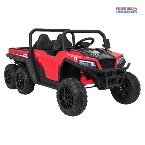[XB-1038A] Pojazd Farmer Truck X-POWER na akumulator 4x200W 24V/7Ah EVA LED ekoskóra Bluetooth pilot - czerwony