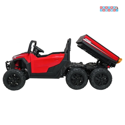 [XB-1038A] Pojazd Farmer Truck X-POWER na akumulator 4x200W 24V/7Ah EVA LED ekoskóra Bluetooth pilot - czerwony