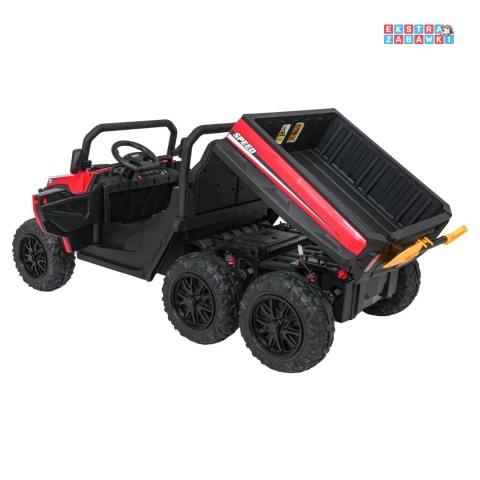 [XB-1038A] Pojazd Farmer Truck X-POWER na akumulator 4x200W 24V/7Ah EVA LED ekoskóra Bluetooth pilot - czerwony