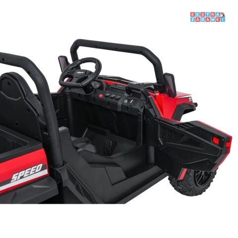 [XB-1038A] Pojazd Farmer Truck X-POWER na akumulator 4x200W 24V/7Ah EVA LED ekoskóra Bluetooth pilot - czerwony