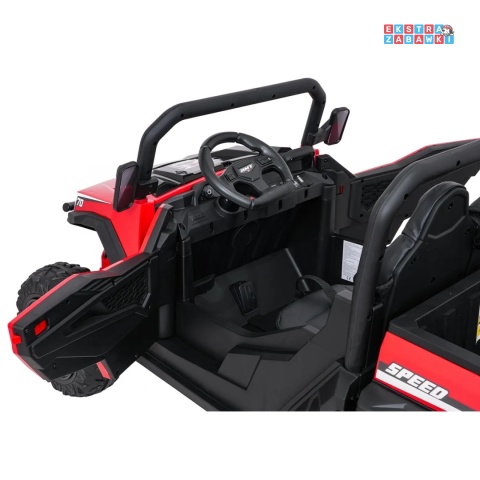 [XB-1038A] Pojazd Farmer Truck X-POWER na akumulator 4x200W 24V/7Ah EVA LED ekoskóra Bluetooth pilot - czerwony