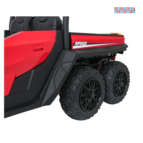 [XB-1038A] Pojazd Farmer Truck X-POWER na akumulator 4x200W 24V/7Ah EVA LED ekoskóra Bluetooth pilot - czerwony