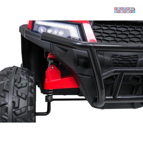 [XB-1038A] Pojazd Farmer Truck X-POWER na akumulator 4x200W 24V/7Ah EVA LED ekoskóra Bluetooth pilot - czerwony