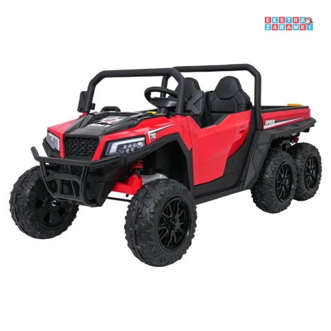 [XB-1038A] Pojazd Farmer Truck X-POWER na akumulator 4x200W 24V/7Ah EVA LED ekoskóra Bluetooth pilot - czerwony