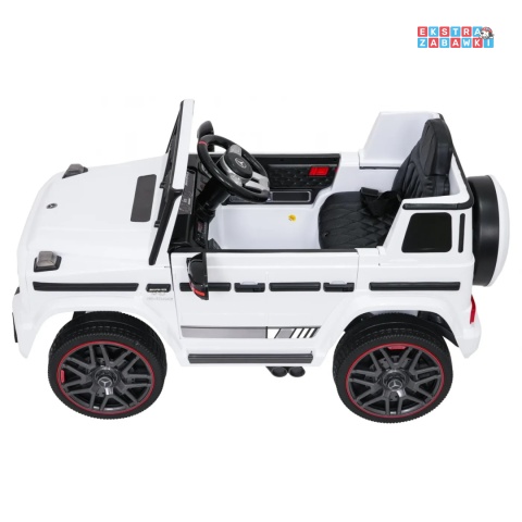 [BBH-0002.NEW] Mercedes G63 AMG LIFT na akumulator 2x25W 12V/4.5Ah EVA LED ekoskóra Bluetooth pilot - biały
