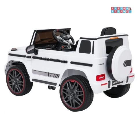 [BBH-0002.NEW] Mercedes G63 AMG LIFT na akumulator 2x25W 12V/4.5Ah EVA LED ekoskóra Bluetooth pilot - biały
