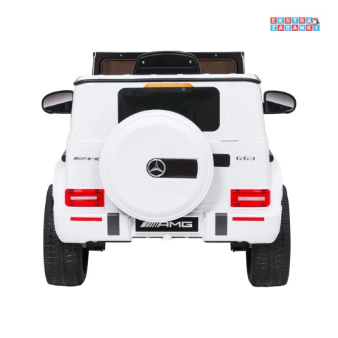 [BBH-0002.NEW] Mercedes G63 AMG LIFT na akumulator 2x25W 12V/4.5Ah EVA LED ekoskóra Bluetooth pilot - biały