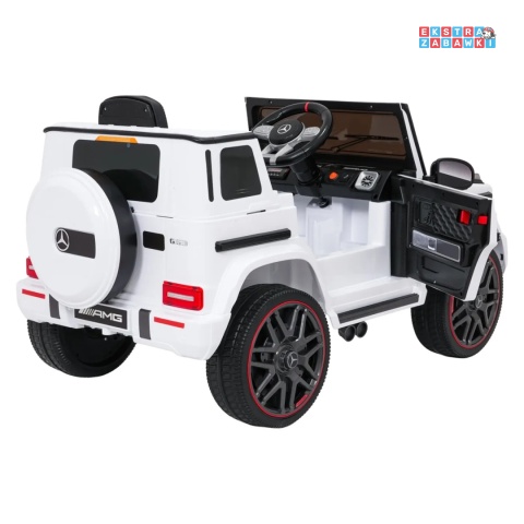 [BBH-0002.NEW] Mercedes G63 AMG LIFT na akumulator 2x25W 12V/4.5Ah EVA LED ekoskóra Bluetooth pilot - biały