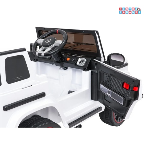 [BBH-0002.NEW] Mercedes G63 AMG LIFT na akumulator 2x25W 12V/4.5Ah EVA LED ekoskóra Bluetooth pilot - biały