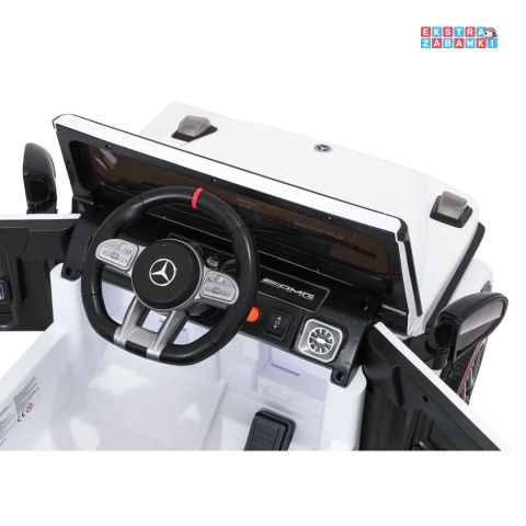 [BBH-0002.NEW] Mercedes G63 AMG LIFT na akumulator 2x25W 12V/4.5Ah EVA LED ekoskóra Bluetooth pilot - biały