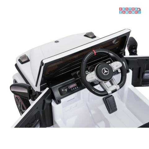 [BBH-0002.NEW] Mercedes G63 AMG LIFT na akumulator 2x25W 12V/4.5Ah EVA LED ekoskóra Bluetooth pilot - biały