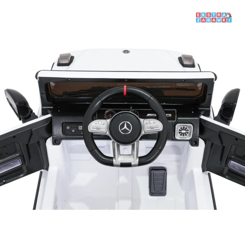 [BBH-0002.NEW] Mercedes G63 AMG LIFT na akumulator 2x25W 12V/4.5Ah EVA LED ekoskóra Bluetooth pilot - biały