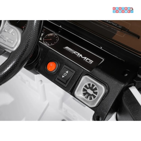 [BBH-0002.NEW] Mercedes G63 AMG LIFT na akumulator 2x25W 12V/4.5Ah EVA LED ekoskóra Bluetooth pilot - biały