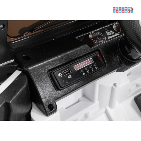 [BBH-0002.NEW] Mercedes G63 AMG LIFT na akumulator 2x25W 12V/4.5Ah EVA LED ekoskóra Bluetooth pilot - biały