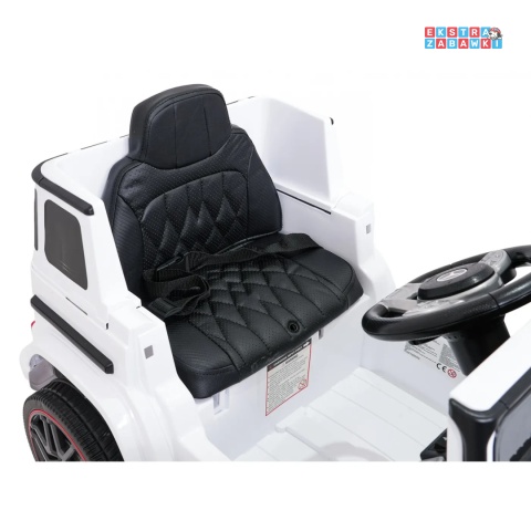 [BBH-0002.NEW] Mercedes G63 AMG LIFT na akumulator 2x25W 12V/4.5Ah EVA LED ekoskóra Bluetooth pilot - biały