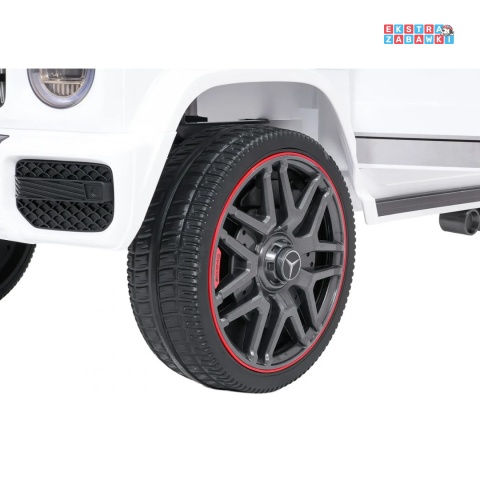 [BBH-0002.NEW] Mercedes G63 AMG LIFT na akumulator 2x25W 12V/4.5Ah EVA LED ekoskóra Bluetooth pilot - biały