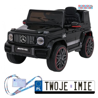 [BBH-0002.NEW] Mercedes G63 AMG LIFT na akumulator 2x25W 12V/4.5Ah EVA LED ekoskóra Bluetooth pilot - czarny