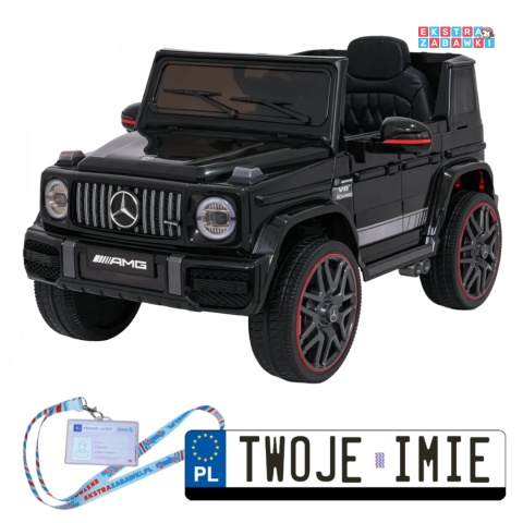 [BBH-0002.NEW] Mercedes G63 AMG LIFT na akumulator 2x25W 12V/4.5Ah EVA LED ekoskóra Bluetooth pilot - czarny