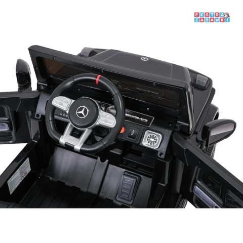 [BBH-0002.NEW] Mercedes G63 AMG LIFT na akumulator 2x25W 12V/4.5Ah EVA LED ekoskóra Bluetooth pilot - czarny